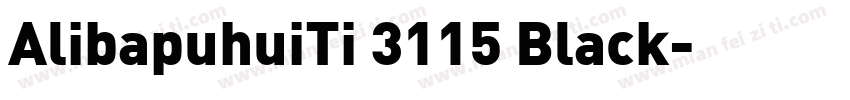 AlibapuhuiTi 3115 Black字体转换